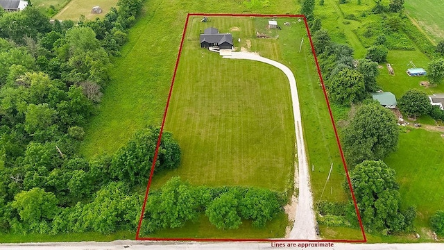 9710 Butcher Rd, Mount Vernon, OH 43050 - view of rural area with property boundaries highlighted