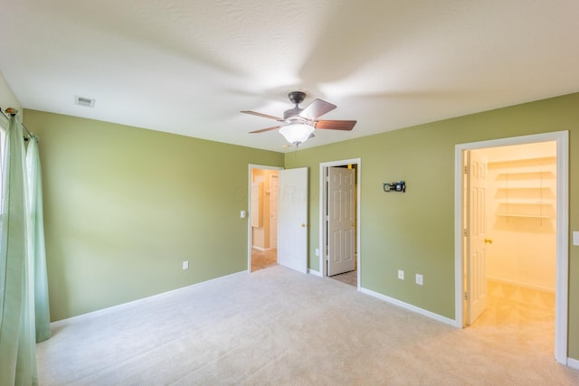 594 Chardonnay Ln, Lewis Center, OH 43035 - unfurnished bedroom with light carpet and ceiling fan