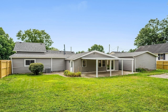 114 N Trine St, Canal Winchester, OH 43110 - rear view of house with a patio and a shingled roof