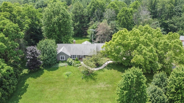8421 Ransom Rd, Mount Vernon, OH 43050 - aerial view of property and surrounding area with a heavily wooded area