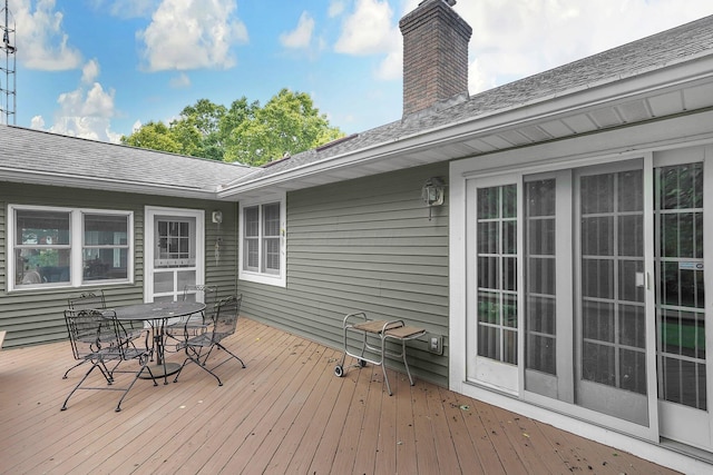 8421 Ransom Rd, Mount Vernon, OH 43050 - wooden deck featuring outdoor dining space