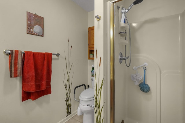 8421 Ransom Rd, Mount Vernon, OH 43050 - bathroom with a shower stall and tile patterned flooring