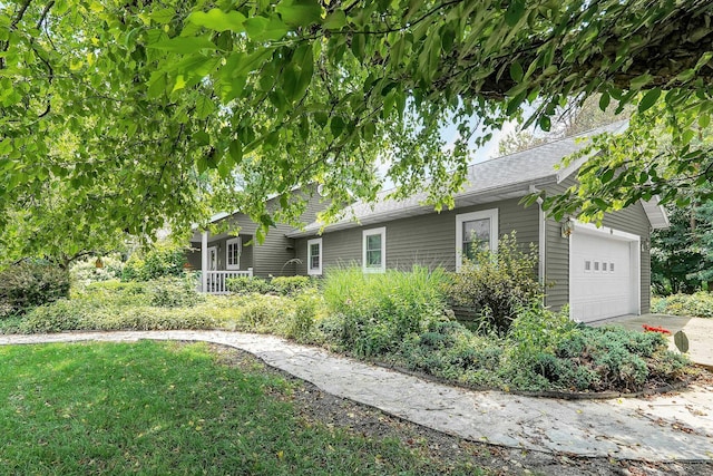 8421 Ransom Rd, Mount Vernon, OH 43050 - ranch-style home with an attached garage and concrete driveway