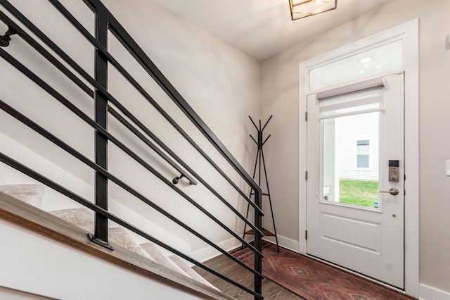 1232 N Grant Ave, Columbus, OH 43201 - entrance foyer featuring stairway and dark wood-style floors