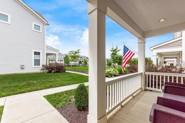 1232 N Grant Ave, Columbus, OH 43201 - covered porch with a yard
