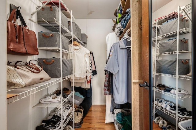 2566 Mcdaniel Ct, Grove City, OH 43123 - spacious closet featuring wood finished floors