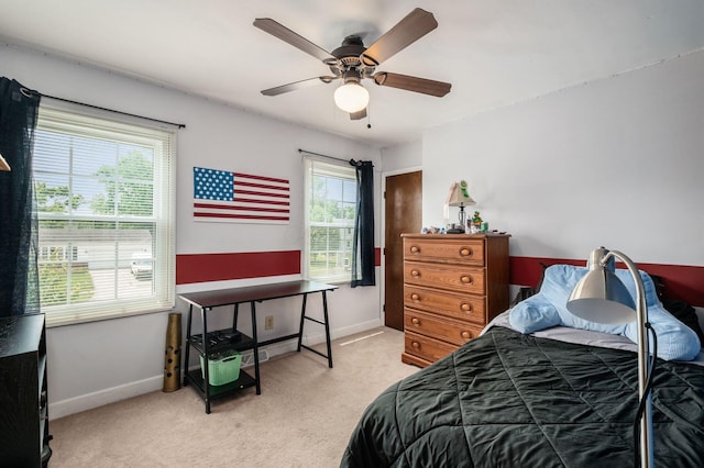 2566 Mcdaniel Ct, Grove City, OH 43123 - bedroom with carpet and a ceiling fan