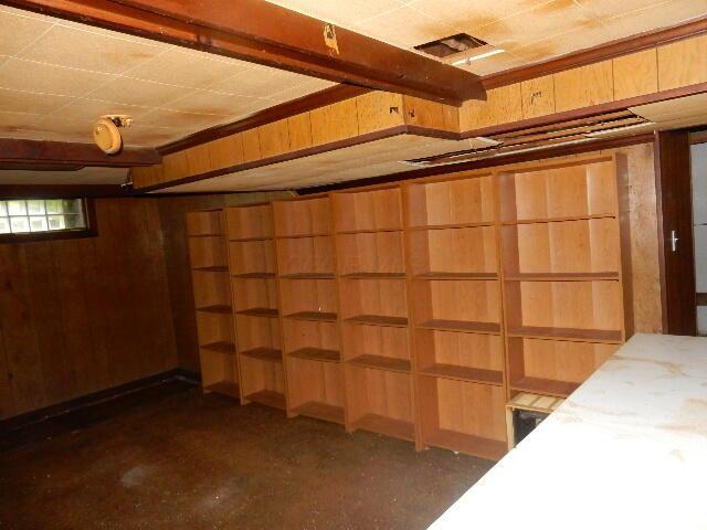 1549 Alpine Dr, Columbus, OH 43229 - basement with wooden walls