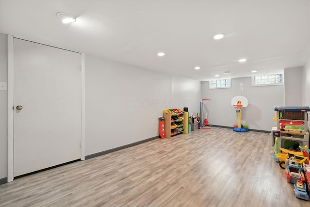 2036 Queensbridge Dr, Columbus, OH 43235 - playroom featuring recessed lighting and wood finished floors