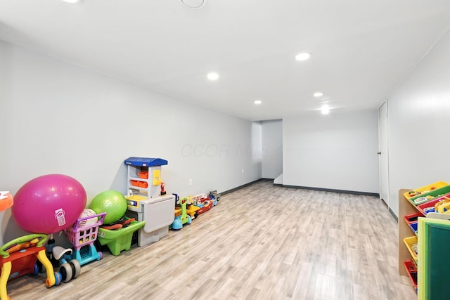 2036 Queensbridge Dr, Columbus, OH 43235 - game room featuring wood finished floors and recessed lighting