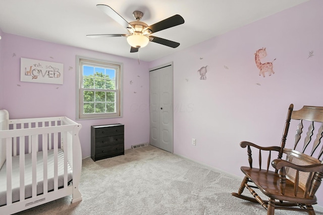 2036 Queensbridge Dr, Columbus, OH 43235 - carpeted bedroom featuring ceiling fan and a closet