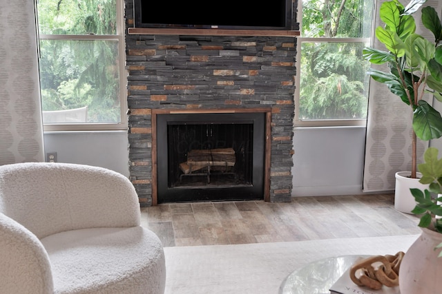 1481 Cliff Ct Unit 58-A, Columbus, OH 43204 - detailed view of a fireplace and wood finished floors