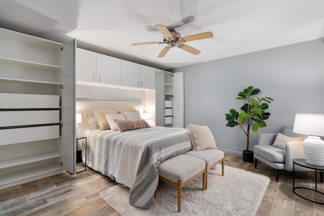 1481 Cliff Ct Unit 58-A, Columbus, OH 43204 - bedroom with light wood-type flooring and ceiling fan