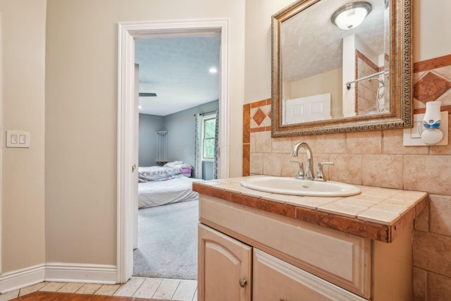 9900 Waterloo Eastern Rd, Canal Winchester, OH 43110 - bathroom with vanity and a textured ceiling