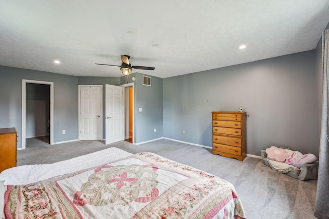 9900 Waterloo Eastern Rd, Canal Winchester, OH 43110 - carpeted bedroom featuring a ceiling fan and recessed lighting