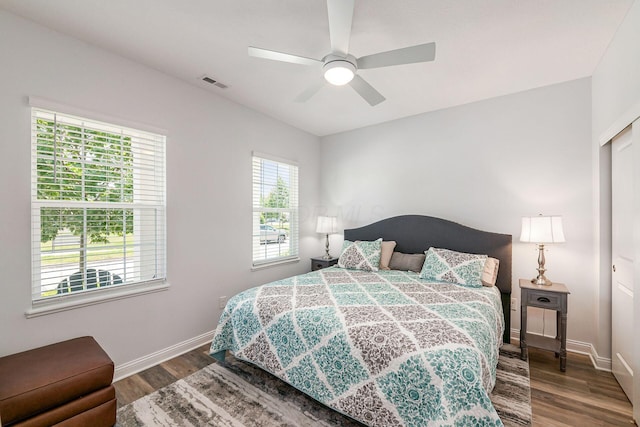 5540 Eva Loop S, Dublin, OH 43016 - bedroom featuring wood finished floors and ceiling fan