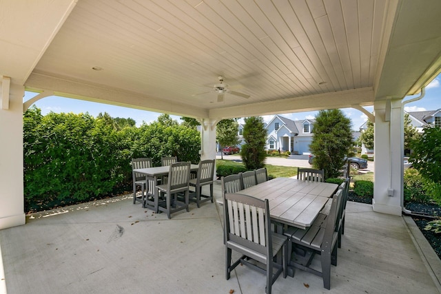 5540 Eva Loop S, Dublin, OH 43016 - view of patio / terrace featuring outdoor dining area and ceiling fan
