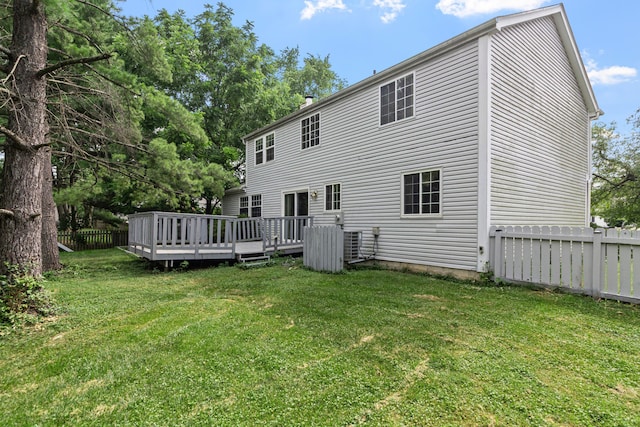 5500 Saddlebrook Dr, Columbus, OH 43221 - rear view of house with a wooden deck
