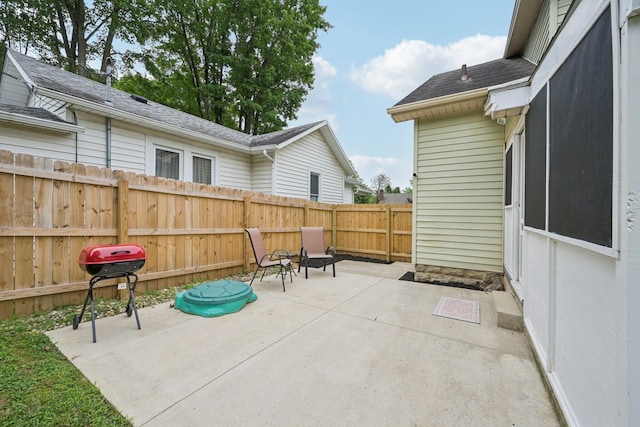 105 Marks Ave, Lancaster, OH 43130 - fenced backyard with a patio area and area for grilling