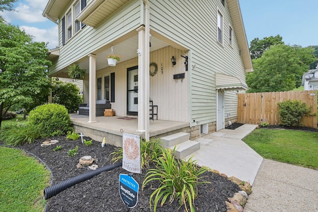 105 Marks Ave, Lancaster, OH 43130 - doorway to property featuring covered porch