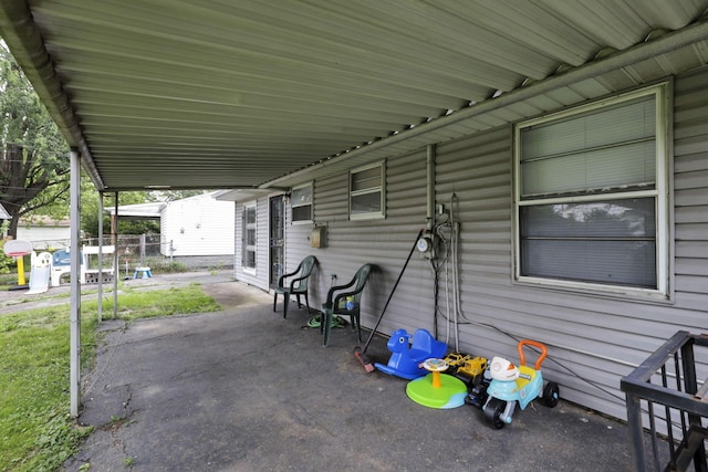 1535 S Hamilton Rd, Columbus, OH 43227 - view of patio / terrace featuring an attached carport