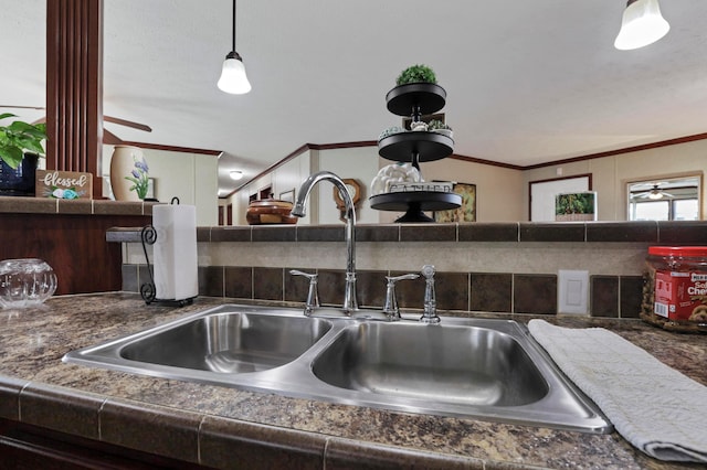 2445 Columbus-Lancaster Rd NW Unit 248Hickory, Lancaster, OH 43130 - kitchen view of ornamental molding and ceiling fan