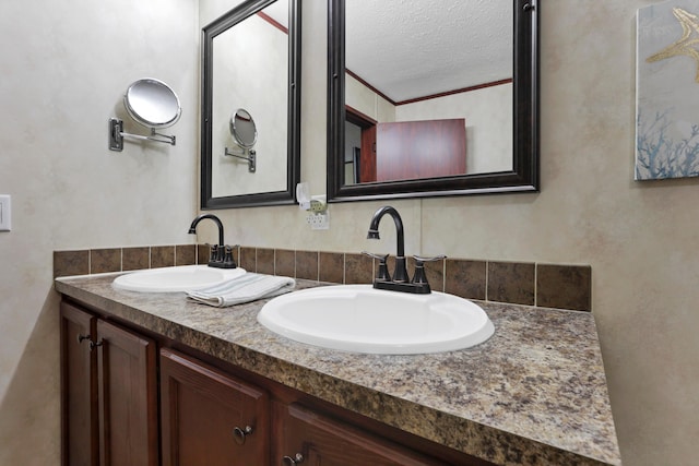 2445 Columbus-Lancaster Rd NW Unit 248Hickory, Lancaster, OH 43130 - bathroom with double vanity and a textured ceiling