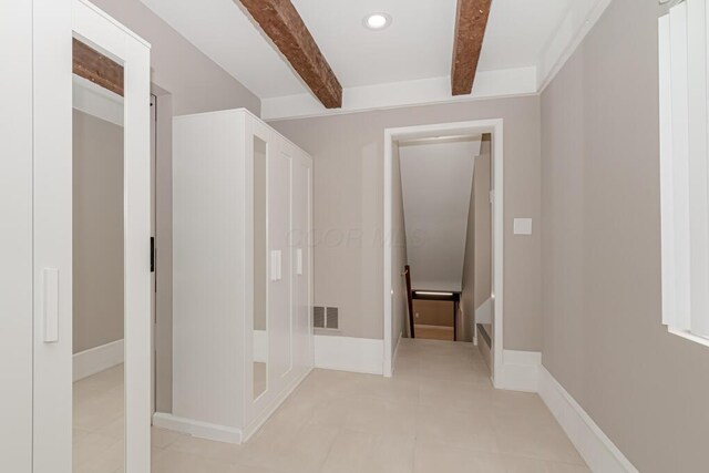 205 N Gould Rd, Columbus, OH 43209 - corridor featuring beam ceiling and baseboards