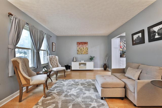 677 Fallside Ln, Westerville, OH 43081 - living area with a textured ceiling and light wood-style flooring