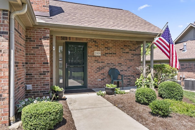 2919 Laurel Wind Blvd, Lewis Center, OH 43035 - property entrance featuring brick siding and a shingled roof