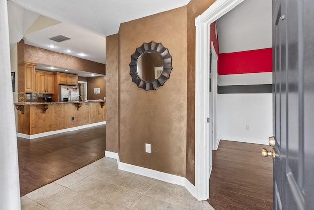 2919 Laurel Wind Blvd, Lewis Center, OH 43035 - hall with light tile patterned floors and baseboards