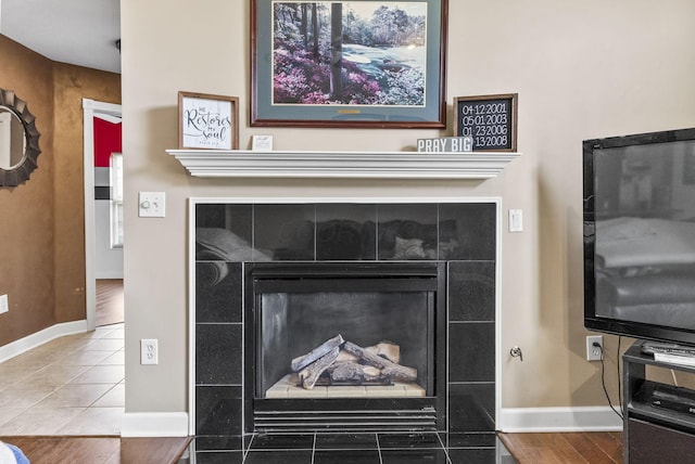 2919 Laurel Wind Blvd, Lewis Center, OH 43035 - detailed view of a fireplace and wood finished floors