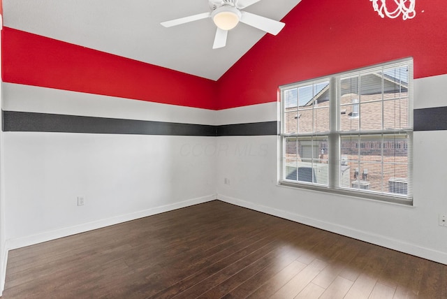 2919 Laurel Wind Blvd, Lewis Center, OH 43035 - unfurnished room featuring wood finished floors, ceiling fan, and high vaulted ceiling