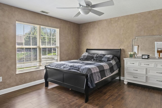 2919 Laurel Wind Blvd, Lewis Center, OH 43035 - bedroom featuring dark wood-type flooring and a ceiling fan