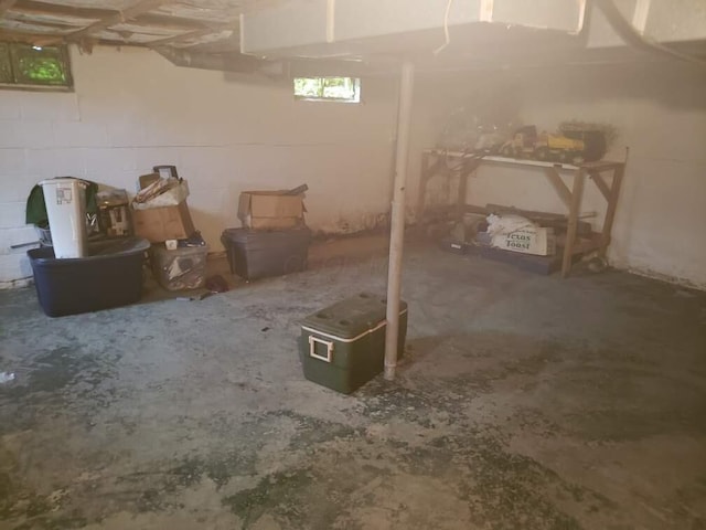 28462 Osborne Rd, Coolville, OH 45723 - below grade area featuring concrete block wall