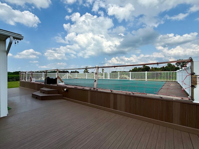 3701 Swisher Rd, Crestline, OH 44827 - view of swimming pool featuring a wooden deck