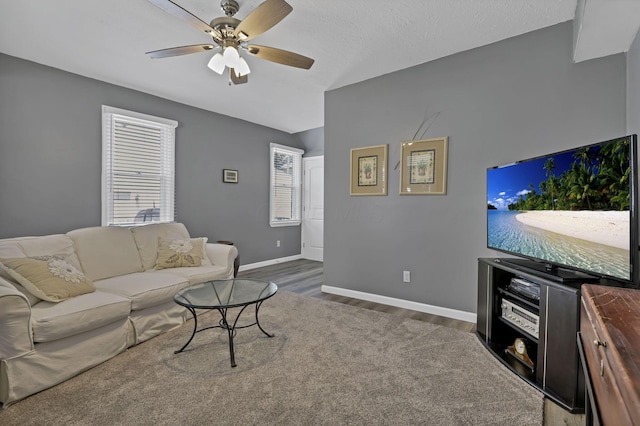716 N Mount Pleasant Ave, Lancaster, OH 43130 - living area with wood finished floors, ceiling fan, and healthy amount of natural light