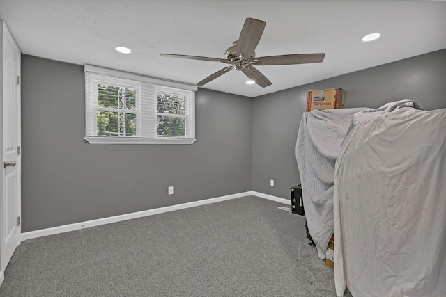 716 N Mount Pleasant Ave, Lancaster, OH 43130 - bedroom with carpet, recessed lighting, and a ceiling fan