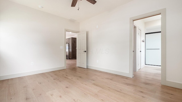 58 Lippert Ln, Buckeye Lake, OH 43008 - spare room featuring a ceiling fan and light wood finished floors