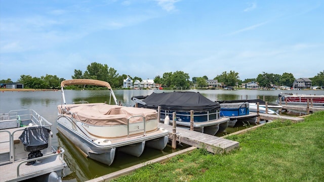 58 Lippert Ln, Buckeye Lake, OH 43008 - dock featuring a water view and boat lift