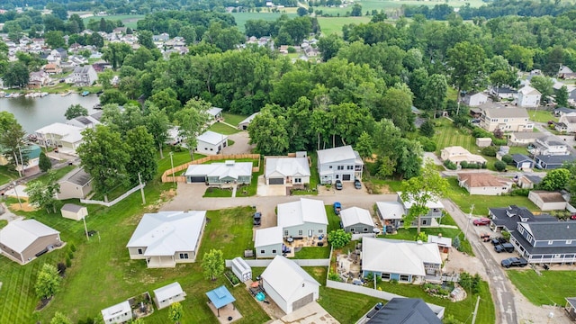 58 Lippert Ln, Buckeye Lake, OH 43008 - aerial perspective of suburban area with a nearby body of water