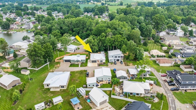 58 Lippert Ln, Buckeye Lake, OH 43008 - aerial perspective of suburban area with a nearby body of water