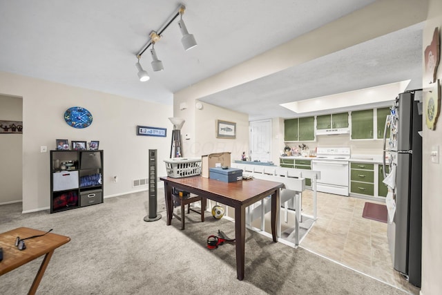 1290 Paddington Ct, Columbus, OH 43230 - dining space with light colored carpet and track lighting