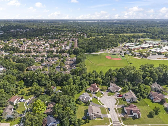 1290 Paddington Ct, Columbus, OH 43230 - aerial overview of property's location featuring nearby suburban area and a heavily wooded area