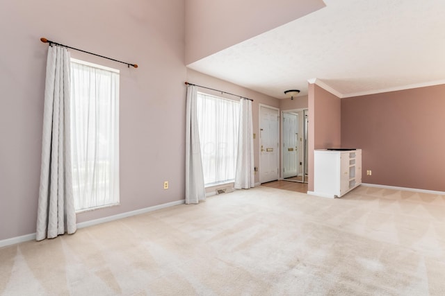 5613 Chowning Way, Columbus, OH 43213 - unfurnished living room featuring baseboards and carpet floors
