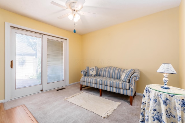 5613 Chowning Way, Columbus, OH 43213 - sitting room featuring carpet and a ceiling fan