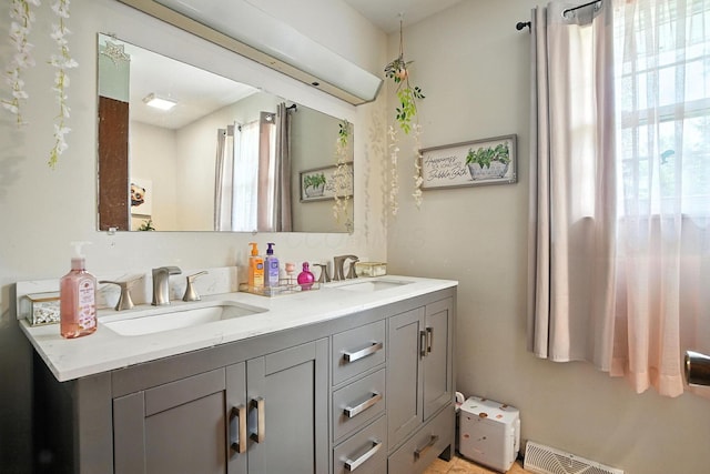 5328 Torchwood Loop E, Columbus, OH 43229 - bathroom with healthy amount of natural light and double vanity