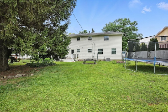5328 Torchwood Loop E, Columbus, OH 43229 - back of property with a trampoline and a lawn
