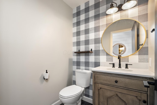 1242 Springbrook Dr, Mansfield, OH 44906 - bathroom featuring wallpapered walls and vanity