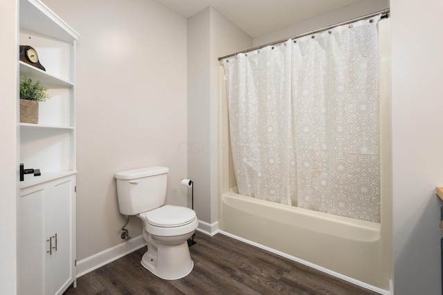 1242 Springbrook Dr, Mansfield, OH 44906 - full bathroom featuring wood finished floors and shower / bath combination with curtain